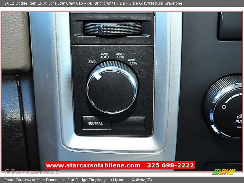 Bright White / Dark Slate Gray/Medium Graystone 2012 Dodge Ram 1500 Lone Star Crew Cab 4x4