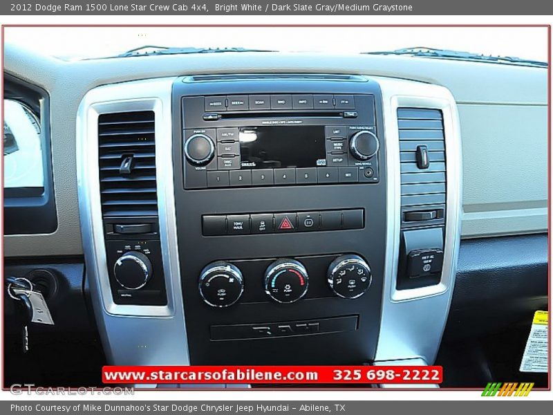 Bright White / Dark Slate Gray/Medium Graystone 2012 Dodge Ram 1500 Lone Star Crew Cab 4x4