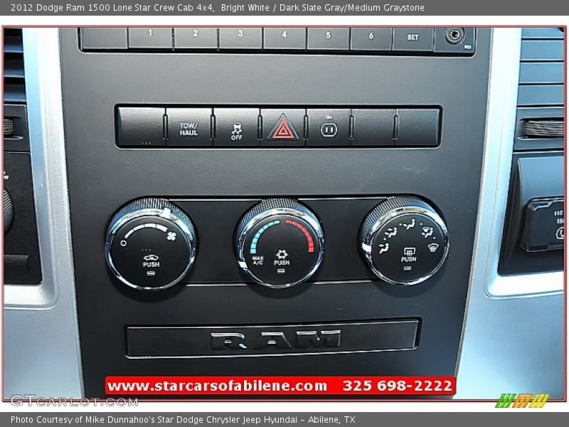 Bright White / Dark Slate Gray/Medium Graystone 2012 Dodge Ram 1500 Lone Star Crew Cab 4x4