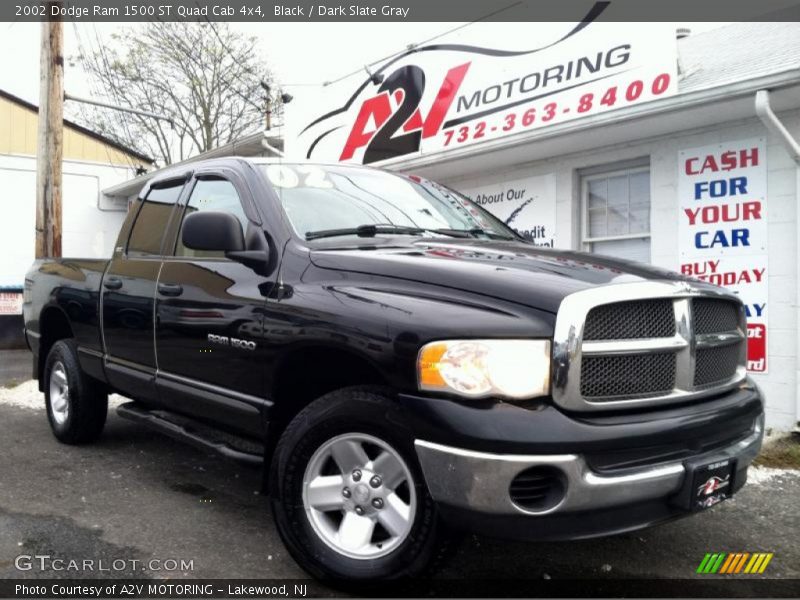 Black / Dark Slate Gray 2002 Dodge Ram 1500 ST Quad Cab 4x4