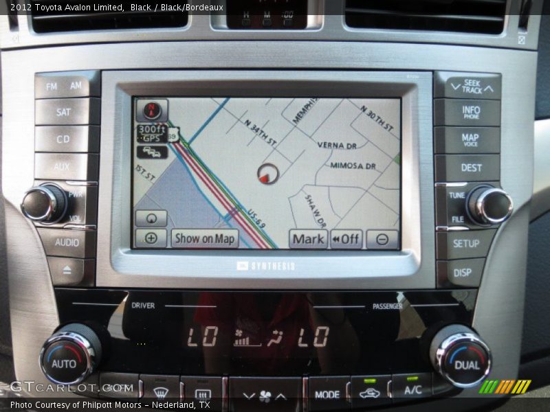 Black / Black/Bordeaux 2012 Toyota Avalon Limited