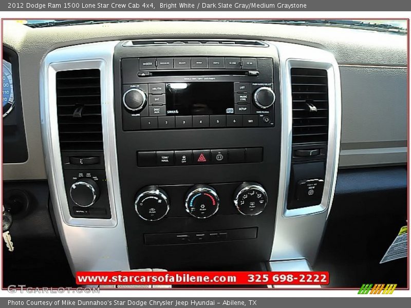 Bright White / Dark Slate Gray/Medium Graystone 2012 Dodge Ram 1500 Lone Star Crew Cab 4x4
