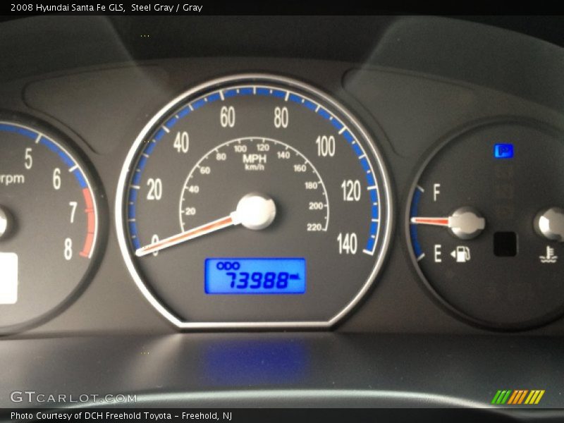 Steel Gray / Gray 2008 Hyundai Santa Fe GLS
