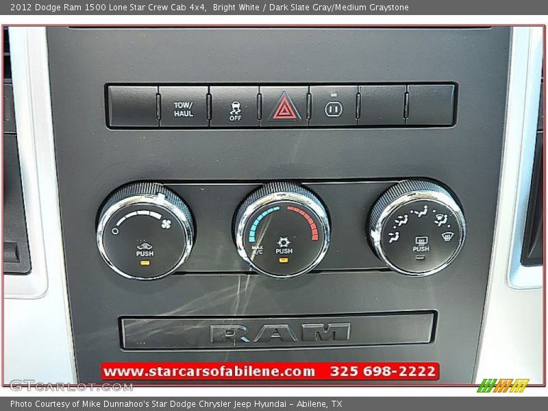 Bright White / Dark Slate Gray/Medium Graystone 2012 Dodge Ram 1500 Lone Star Crew Cab 4x4