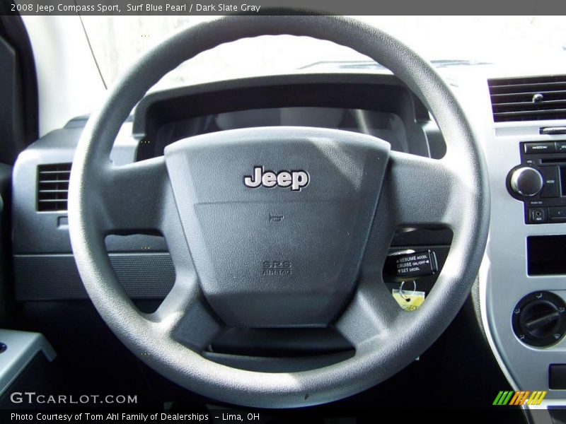 Surf Blue Pearl / Dark Slate Gray 2008 Jeep Compass Sport