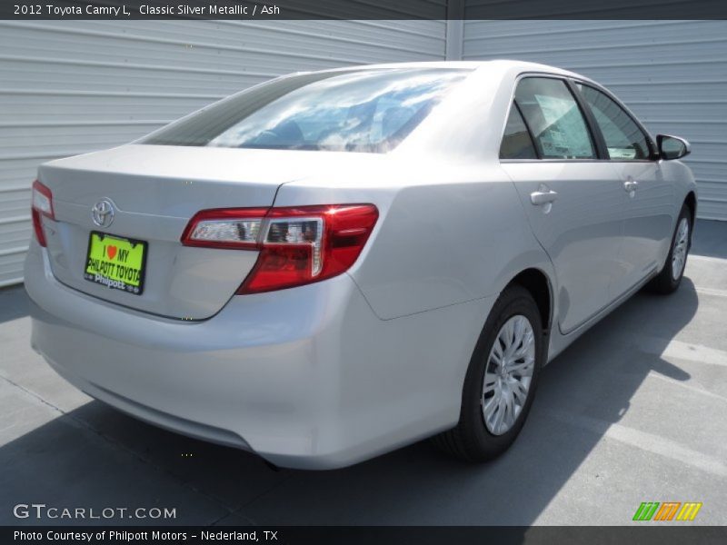 Classic Silver Metallic / Ash 2012 Toyota Camry L