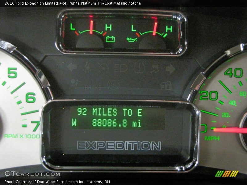 White Platinum Tri-Coat Metallic / Stone 2010 Ford Expedition Limited 4x4