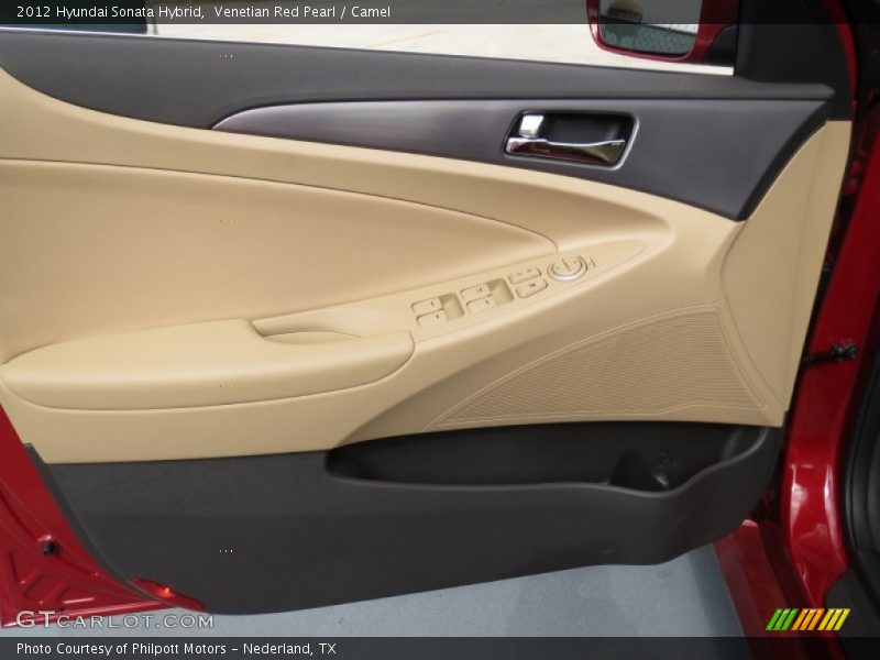 Venetian Red Pearl / Camel 2012 Hyundai Sonata Hybrid