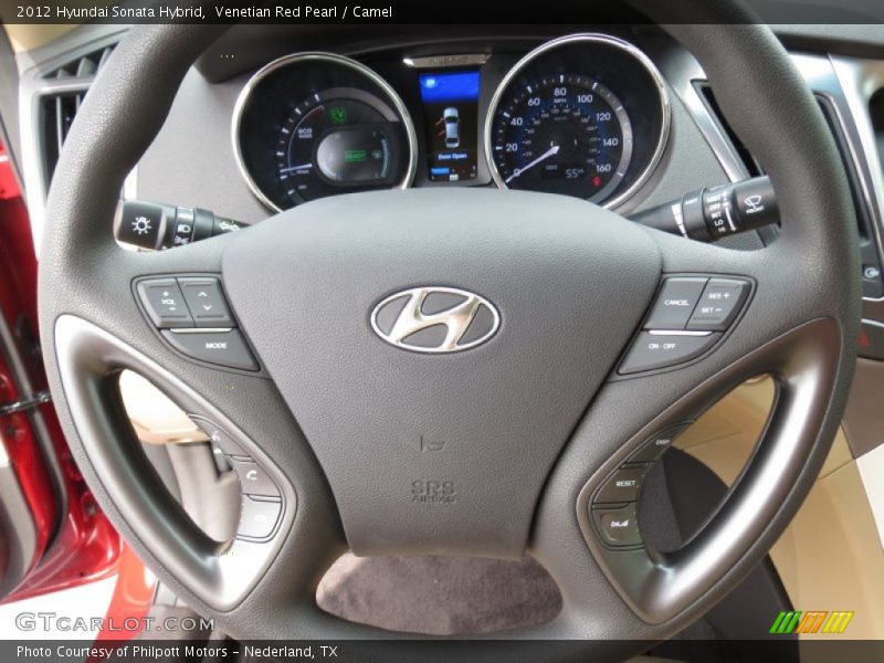 Venetian Red Pearl / Camel 2012 Hyundai Sonata Hybrid