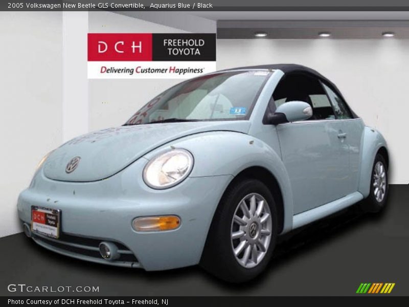 Aquarius Blue / Black 2005 Volkswagen New Beetle GLS Convertible