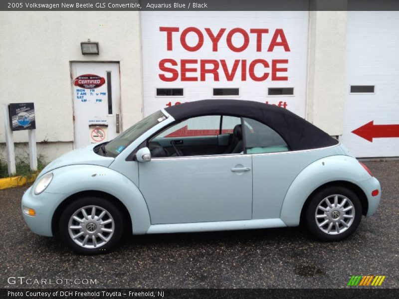 Aquarius Blue / Black 2005 Volkswagen New Beetle GLS Convertible