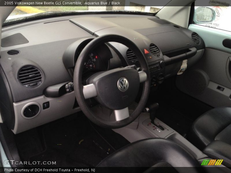 Aquarius Blue / Black 2005 Volkswagen New Beetle GLS Convertible