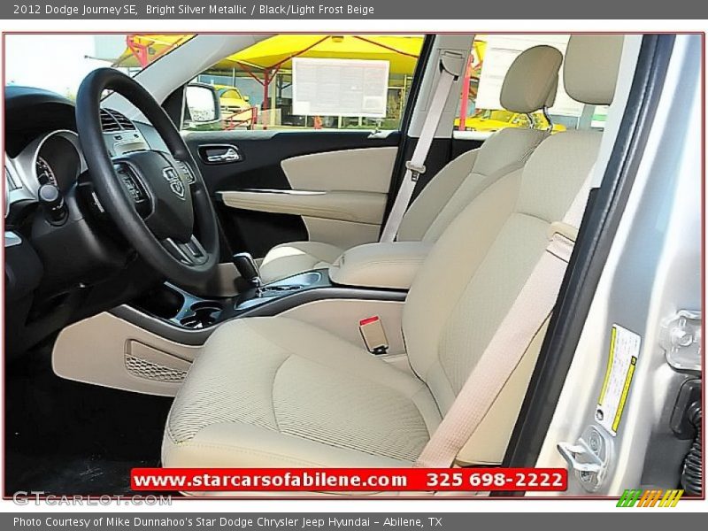 Bright Silver Metallic / Black/Light Frost Beige 2012 Dodge Journey SE