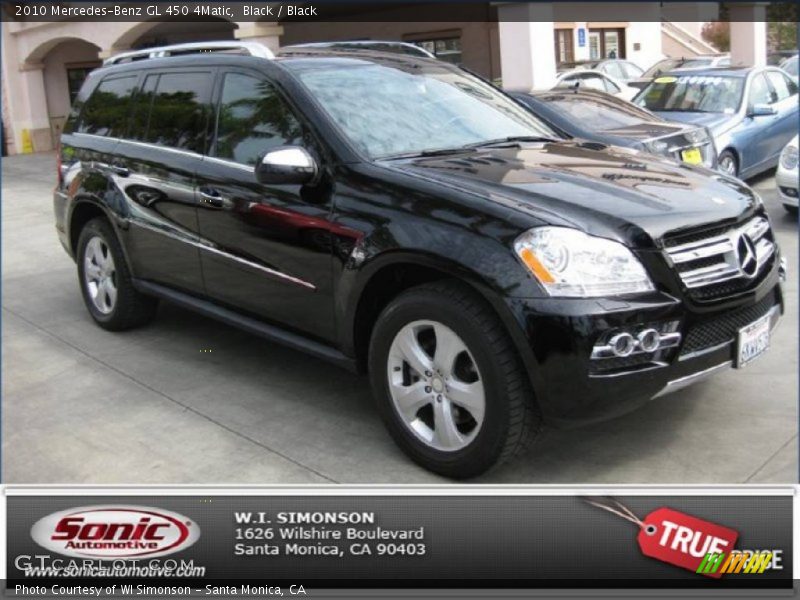 Black / Black 2010 Mercedes-Benz GL 450 4Matic