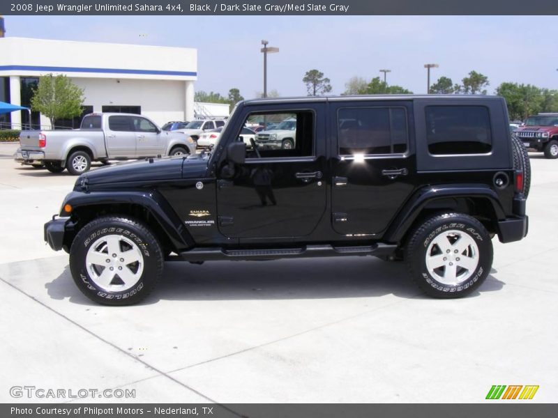 Black / Dark Slate Gray/Med Slate Gray 2008 Jeep Wrangler Unlimited Sahara 4x4