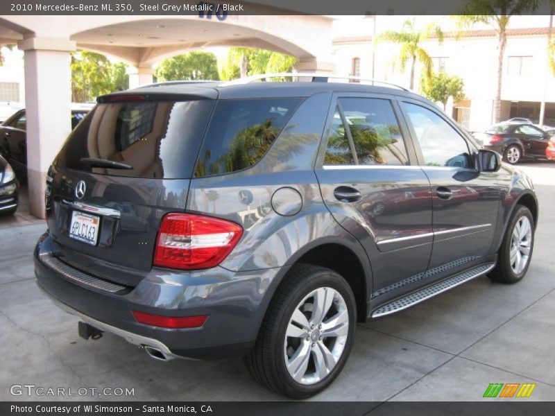 Steel Grey Metallic / Black 2010 Mercedes-Benz ML 350