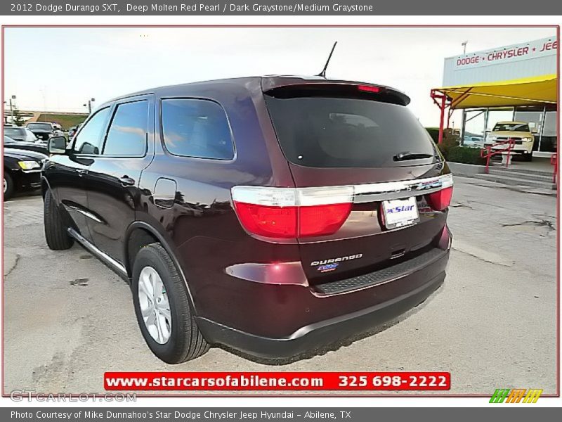 Deep Molten Red Pearl / Dark Graystone/Medium Graystone 2012 Dodge Durango SXT
