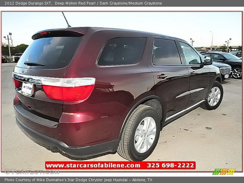 Deep Molten Red Pearl / Dark Graystone/Medium Graystone 2012 Dodge Durango SXT