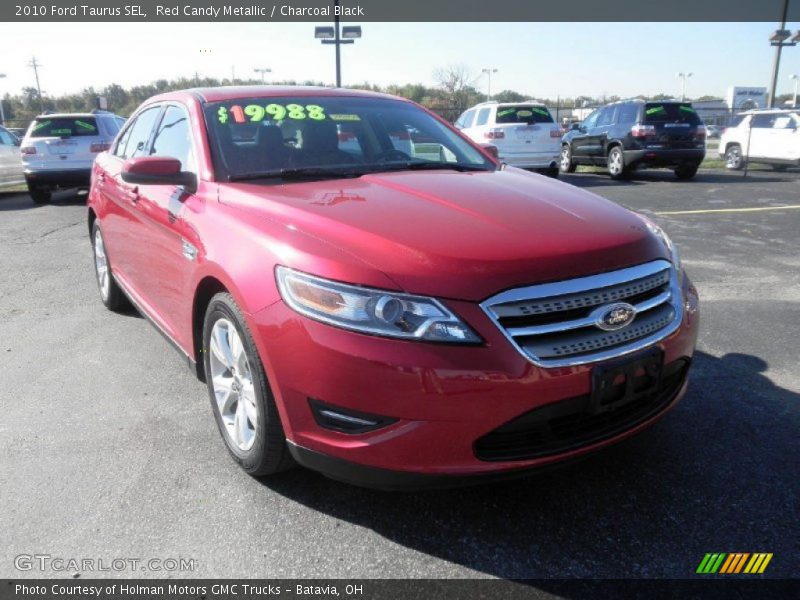 Red Candy Metallic / Charcoal Black 2010 Ford Taurus SEL
