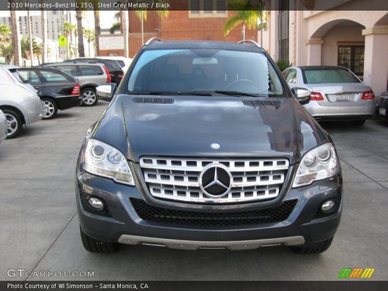 Steel Grey Metallic / Black 2010 Mercedes-Benz ML 350