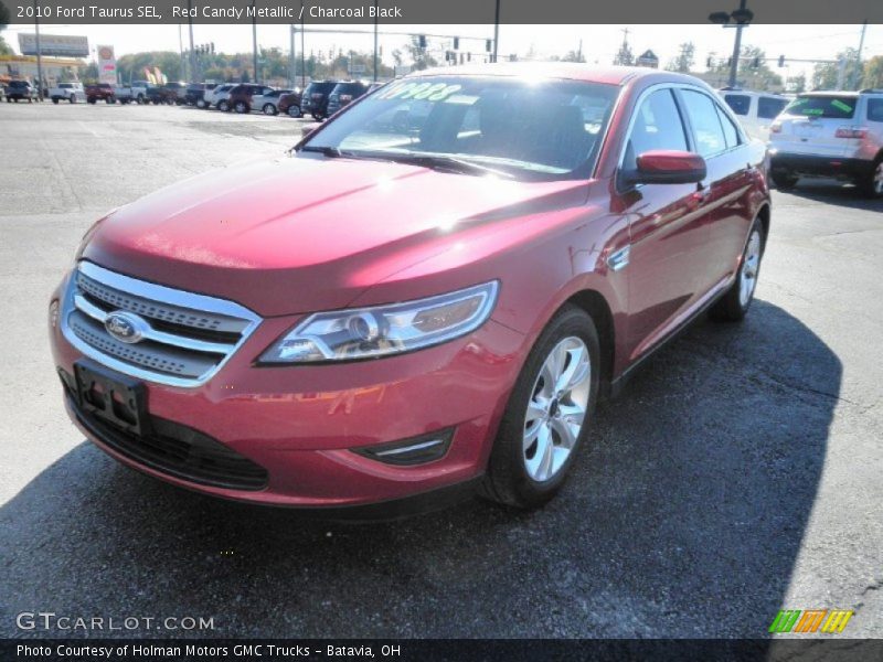 Red Candy Metallic / Charcoal Black 2010 Ford Taurus SEL