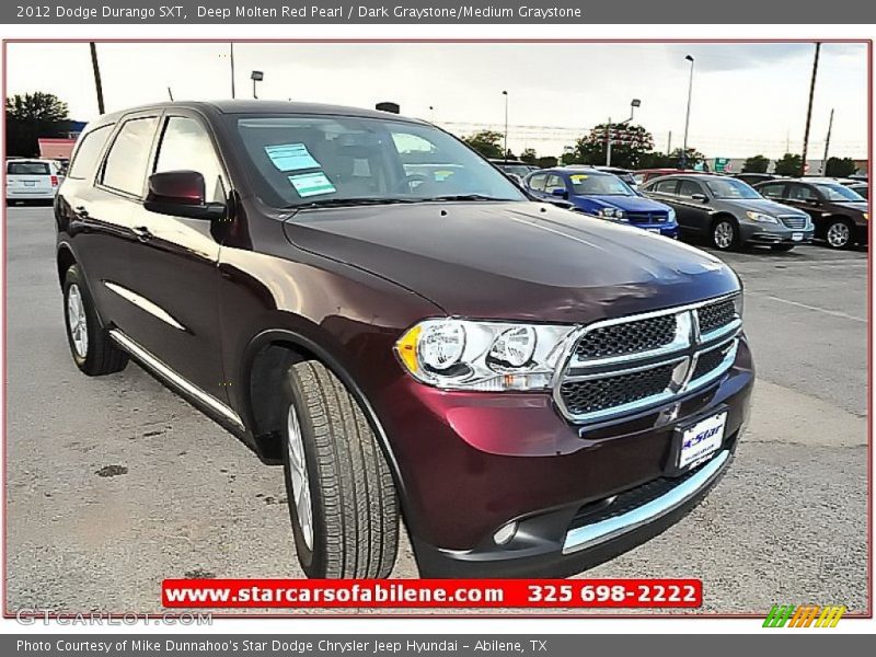 Deep Molten Red Pearl / Dark Graystone/Medium Graystone 2012 Dodge Durango SXT