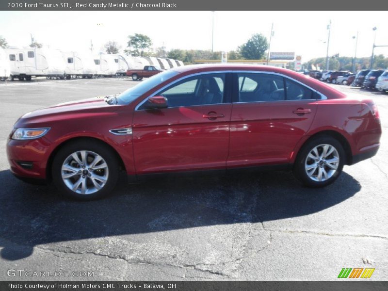 Red Candy Metallic / Charcoal Black 2010 Ford Taurus SEL