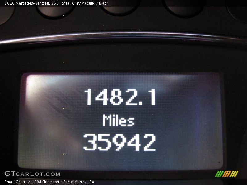 Steel Grey Metallic / Black 2010 Mercedes-Benz ML 350