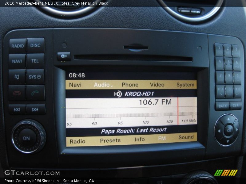 Steel Grey Metallic / Black 2010 Mercedes-Benz ML 350