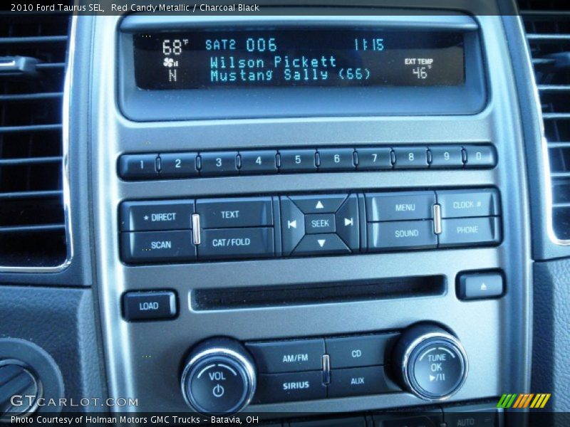 Red Candy Metallic / Charcoal Black 2010 Ford Taurus SEL