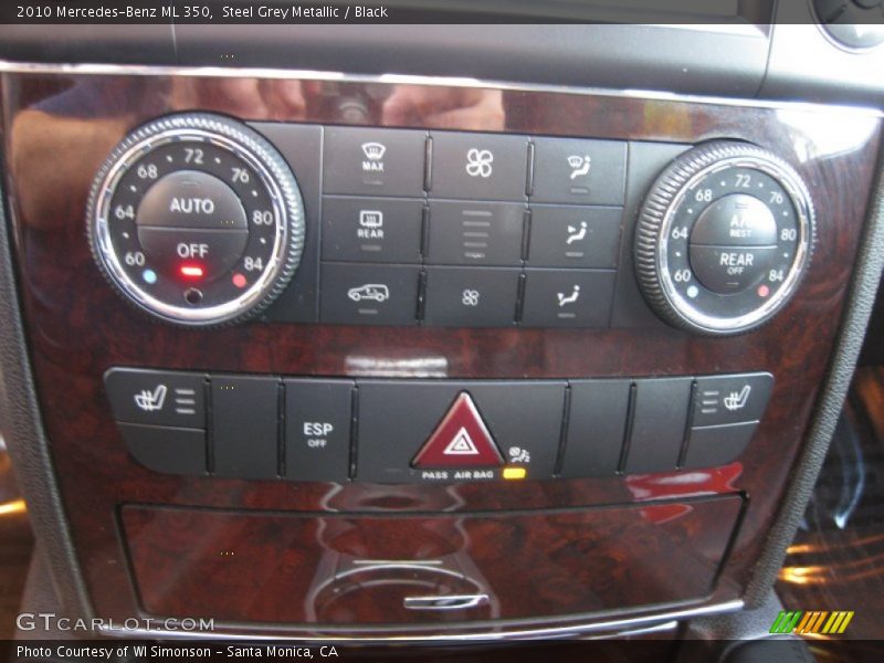 Steel Grey Metallic / Black 2010 Mercedes-Benz ML 350