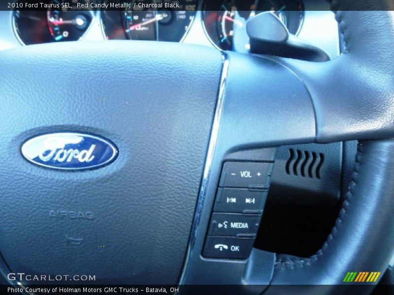 Red Candy Metallic / Charcoal Black 2010 Ford Taurus SEL
