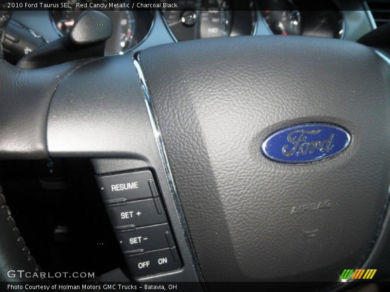Red Candy Metallic / Charcoal Black 2010 Ford Taurus SEL