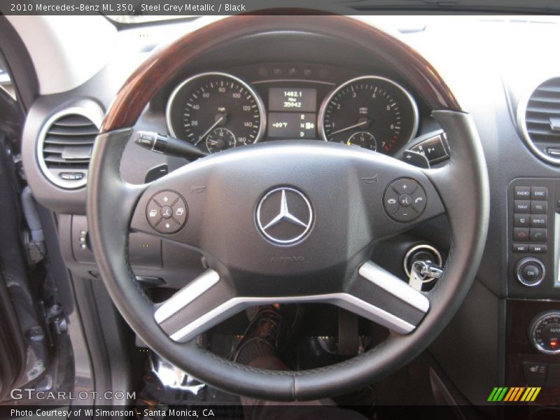 Steel Grey Metallic / Black 2010 Mercedes-Benz ML 350