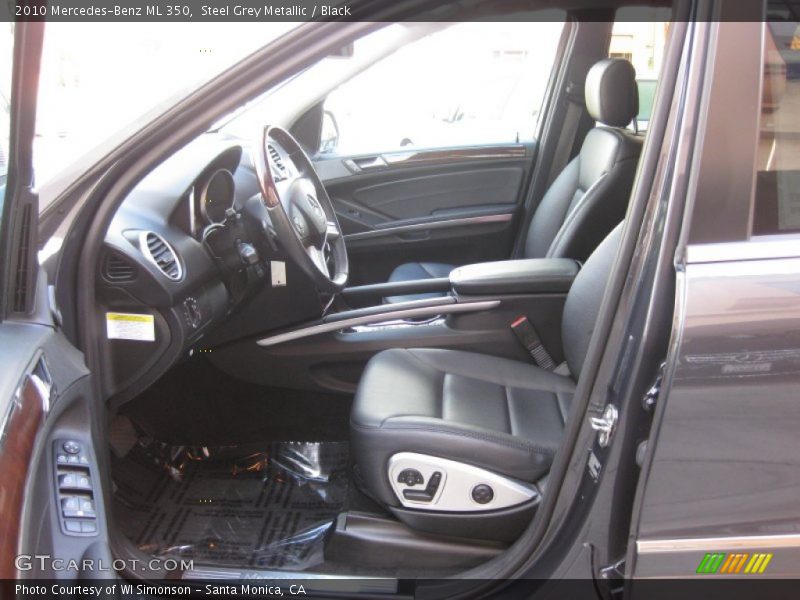 Steel Grey Metallic / Black 2010 Mercedes-Benz ML 350