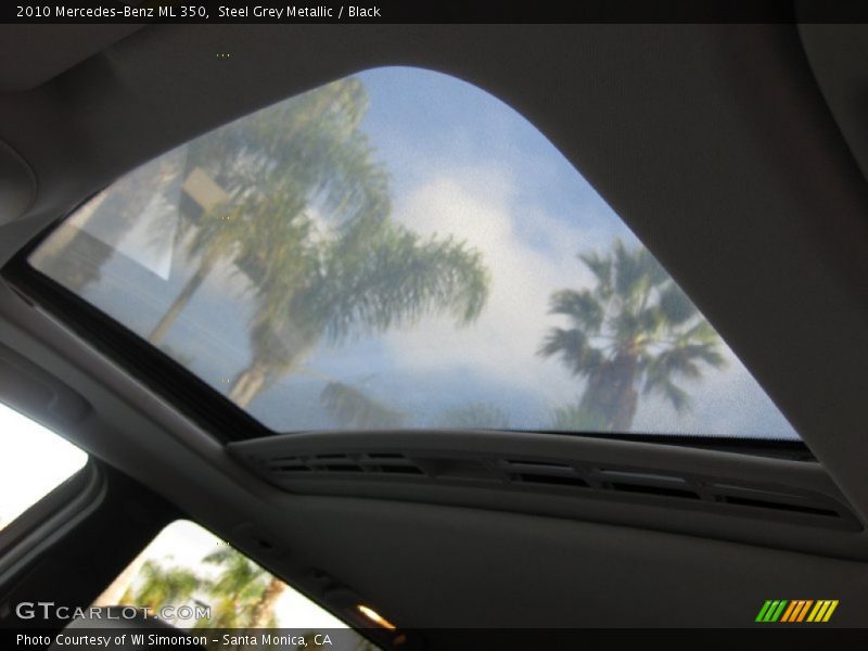 Steel Grey Metallic / Black 2010 Mercedes-Benz ML 350