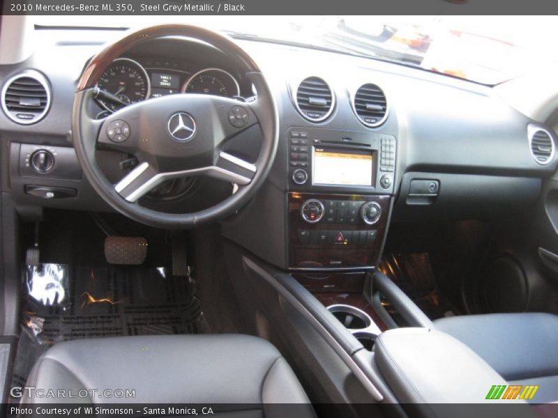 Steel Grey Metallic / Black 2010 Mercedes-Benz ML 350