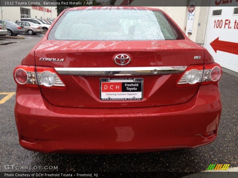 Barcelona Red Metallic / Ash 2012 Toyota Corolla