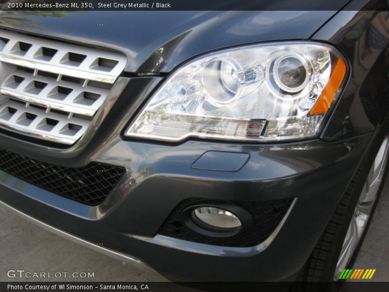 Steel Grey Metallic / Black 2010 Mercedes-Benz ML 350
