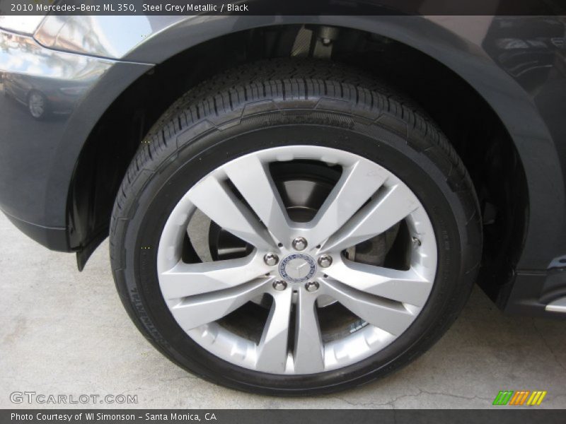 Steel Grey Metallic / Black 2010 Mercedes-Benz ML 350