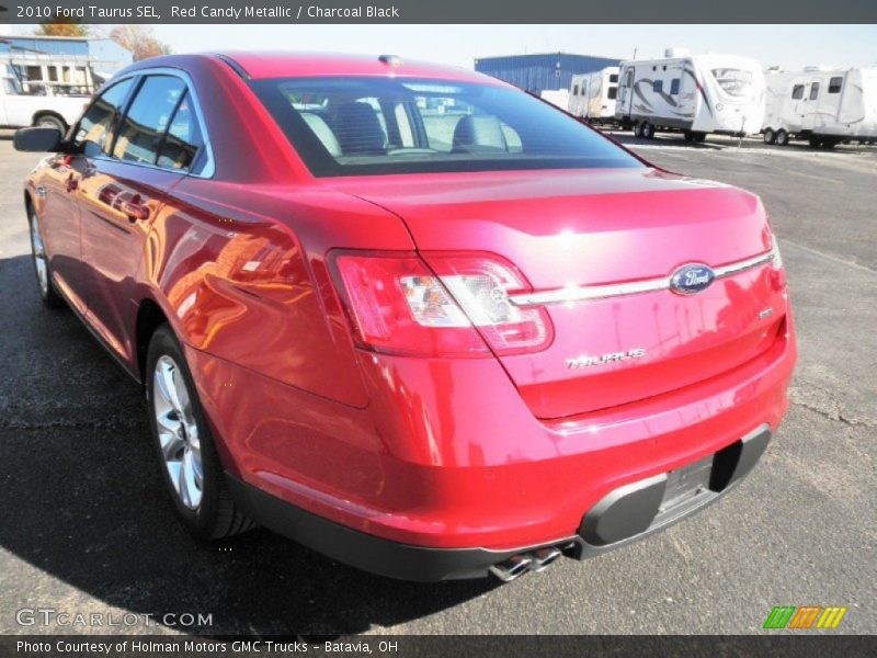 Red Candy Metallic / Charcoal Black 2010 Ford Taurus SEL