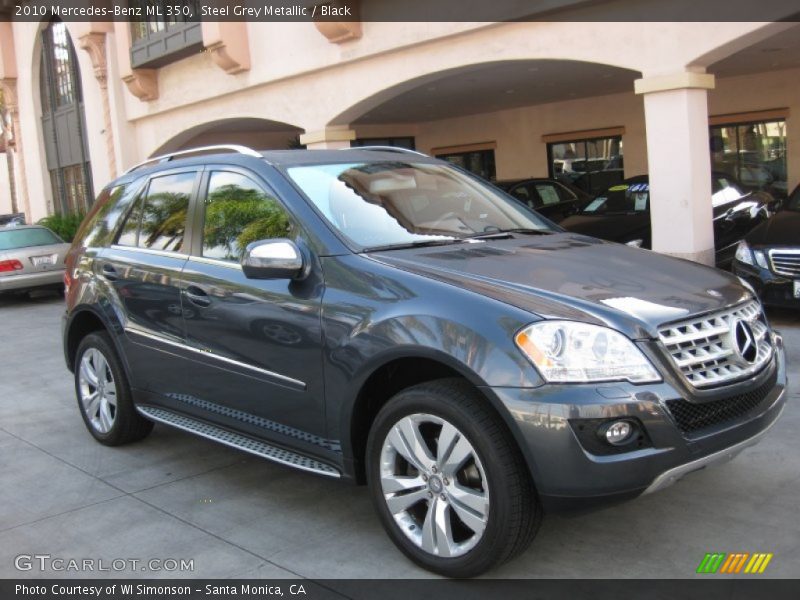 Steel Grey Metallic / Black 2010 Mercedes-Benz ML 350