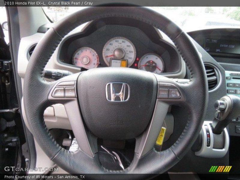 Crystal Black Pearl / Gray 2010 Honda Pilot EX-L