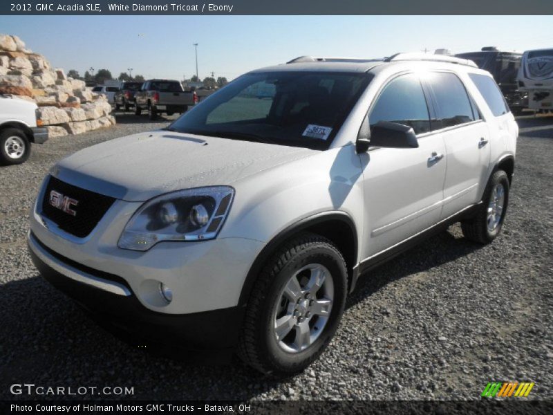 White Diamond Tricoat / Ebony 2012 GMC Acadia SLE