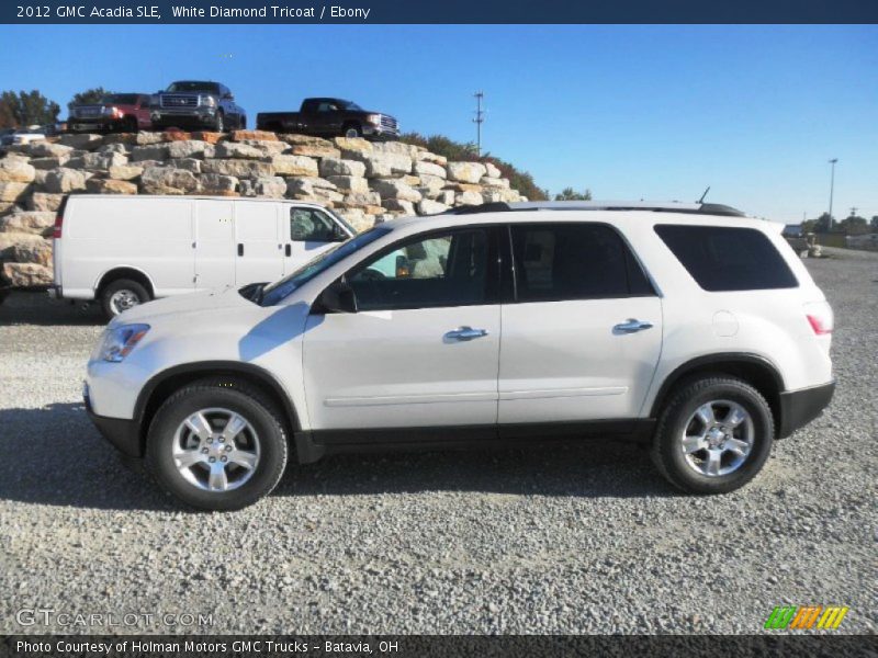 White Diamond Tricoat / Ebony 2012 GMC Acadia SLE