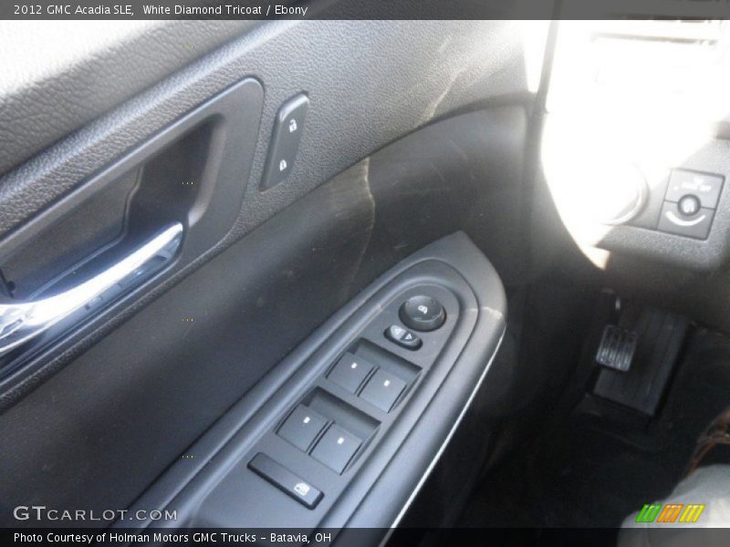 White Diamond Tricoat / Ebony 2012 GMC Acadia SLE