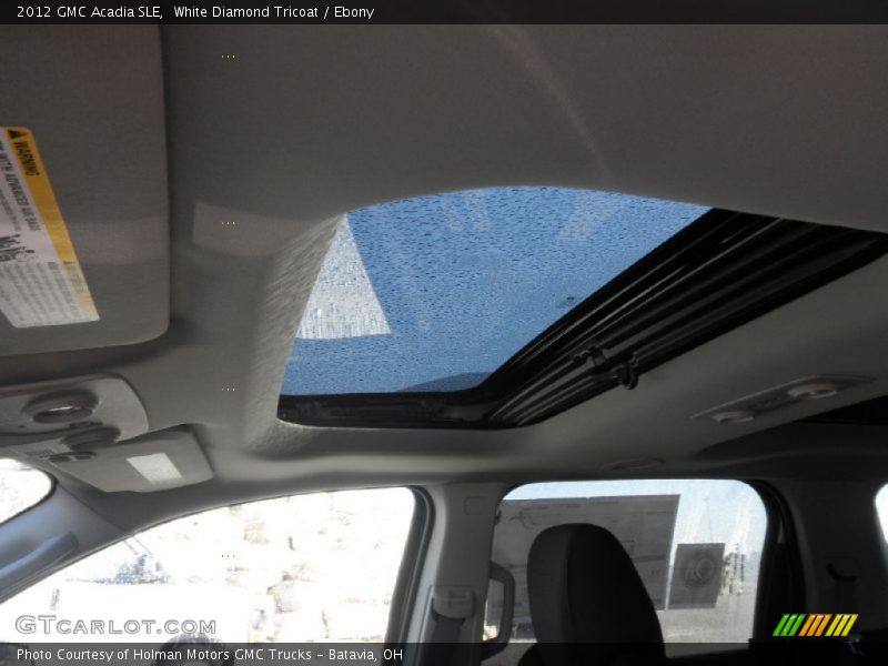 White Diamond Tricoat / Ebony 2012 GMC Acadia SLE