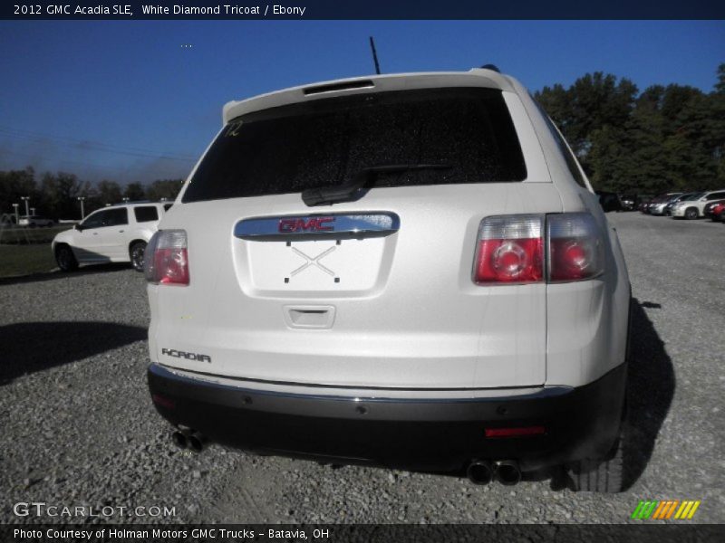 White Diamond Tricoat / Ebony 2012 GMC Acadia SLE