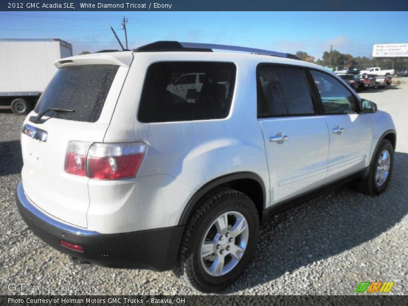 White Diamond Tricoat / Ebony 2012 GMC Acadia SLE