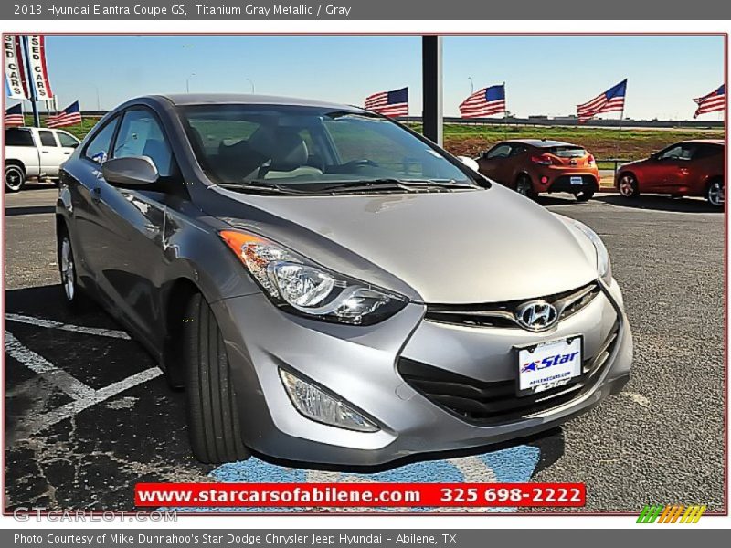 Titanium Gray Metallic / Gray 2013 Hyundai Elantra Coupe GS